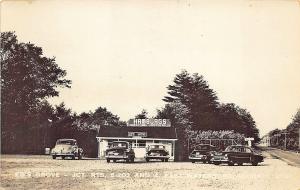 Waterboro ME Ed's Grove Hamburger Drive-In Stand Old Cars RPPC Postcard