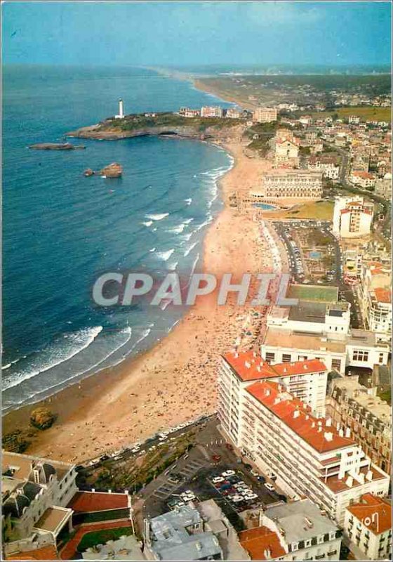 Modern Postcard Biarritz (Pyrenees Atlantiques) La Cote Basque colors and Lum...