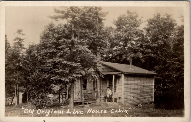 RPPC Old Line House Cabin Photographer Milford Baker Bingham Maine Postcard X11