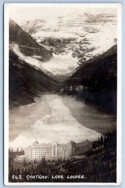 BYRON HARMON RPPC #642 CHATEAU LAKE LOUISE ALONG CANADIAN PACIFIC RAILWAY LINE