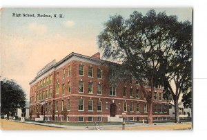 Nashua New Hampshire NH Creased Postcard 1907-1915 High School