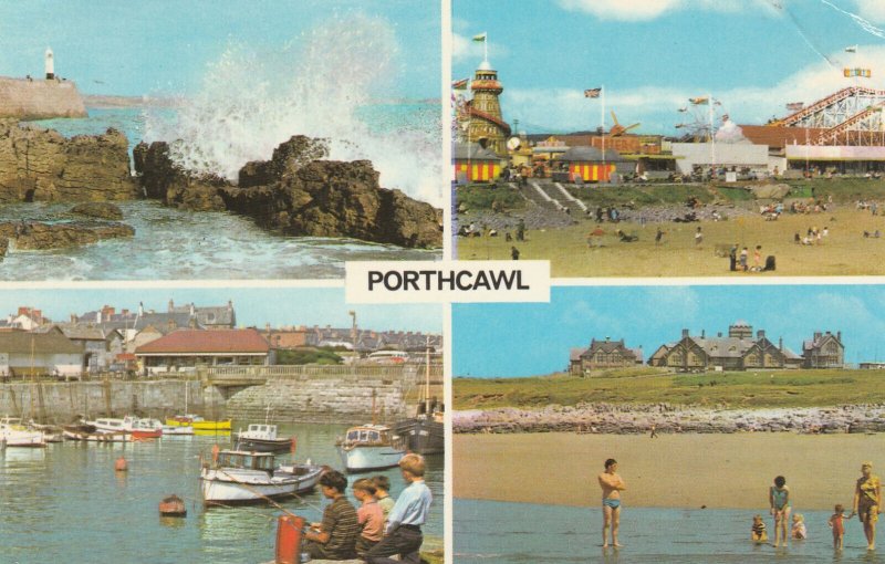 PORTHCAWL, MultiView, Glamorgan - Vintage POSTCARD