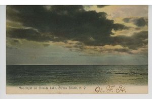 NY - Sylvan Beach. Moonlight on Oneida Lake