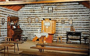 Interior Of Log Church Swiss Historical Village - New Glarus, Wisconsin WI  