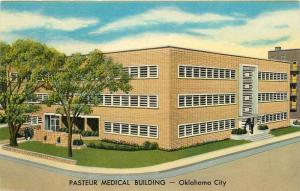 1950s Oklahoma City Oklahoma Pasteur Medical Building Teich linen postcard 8906