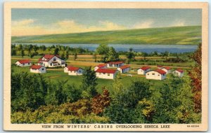 M-8636 View from Winter's Cabins Overlooking Seneca Lake Watkins Glen N Y