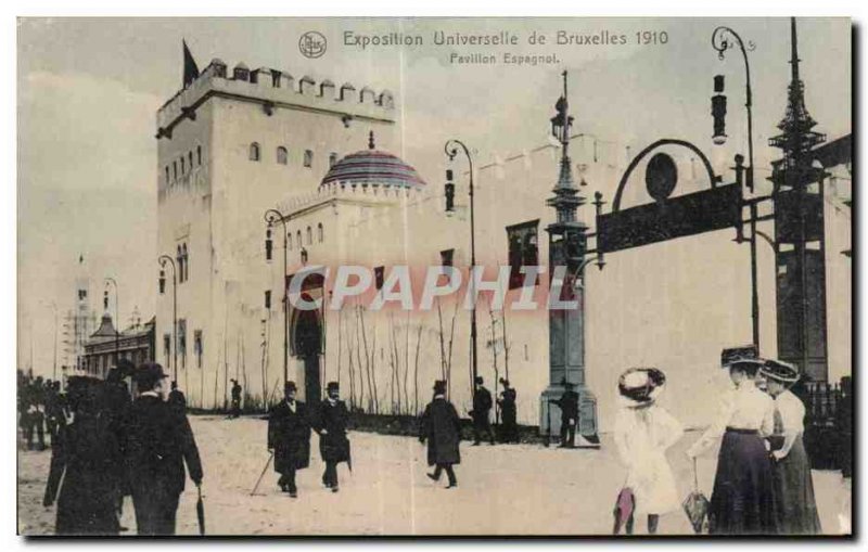 Old Postcard Belgium Brussels Exposition 1910 Spanish Pavilion