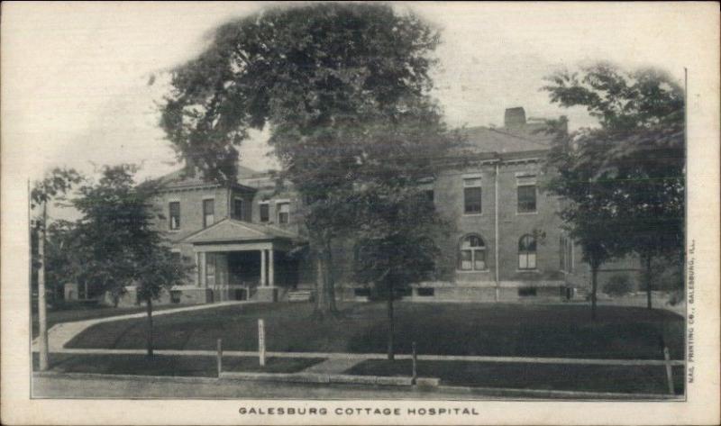 Galesburg Il Cottage Hospital C1905 Postcard Hippostcard