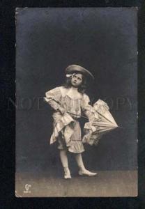 3046200 Charming GIRL w/ UMBRELLA vintage PHOTO Postcard