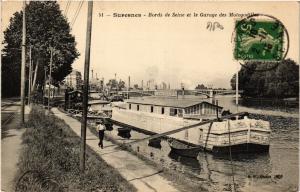 CPA SURESNES - Bords de Seine et le Garage des Motogodilles (740662)