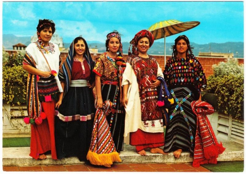 Guatemala Indian Women in Traditional Costumes 1970s Postcard