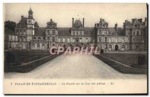 Old Postcard Fontainebleau Palace Of The Facade Of The Court Of Adicux