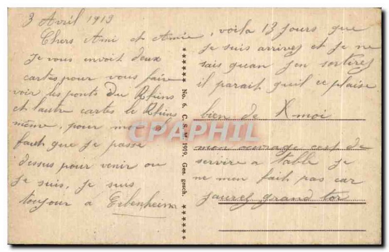 Old Postcard Mainz Kaiserbrücke