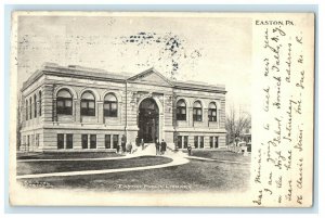 1905 Easton Public Library, Easton Pennsylvania PA Antique Posted Postcard