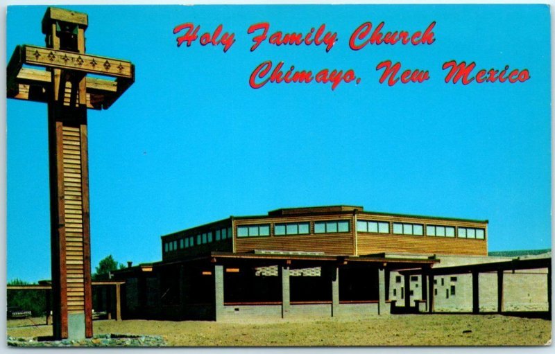 Postcard - Holy Family Church, Chimayo, New Mexico 