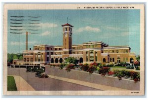 1936 Exterior View Missouri Pacific Depot Little Rock Arkansas Vintage Postcard