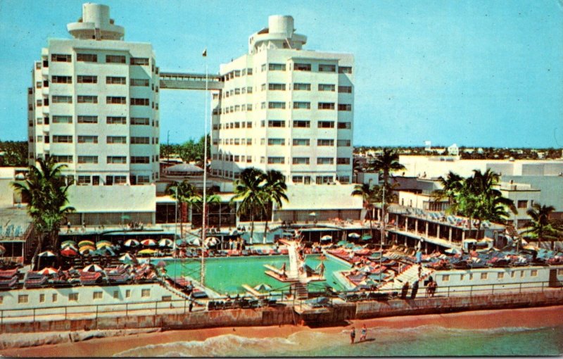 Florida Miami Beach Sherry Frontenac Hotel On The Ocean 1968