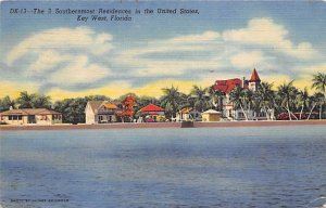 Southernmost Residences in the United States Key West FL Postcard