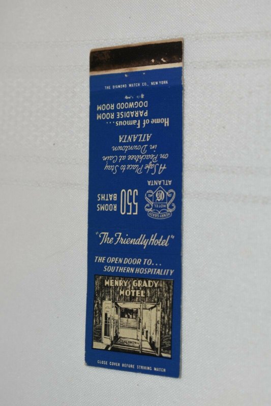 Henry Grady Hotel 20 Strike Matchbook Cover