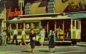 Cable Cars on Turntable San Francisco Vintage Postcard P58