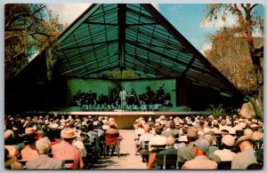 St. Petersburg Florida 1950s Postcard Band Shell Williams Park Concert