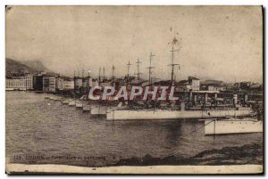 Old Postcard Boat War Toulon Torpilleurs the small row