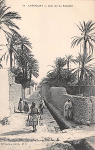 B98202  laghouat une rue du schetett types folklore algeria africa costumes