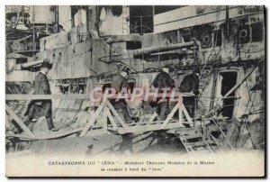 Old Postcard Boat War Catastrophe of Jena Mr Thomson Minister of Marine trave...