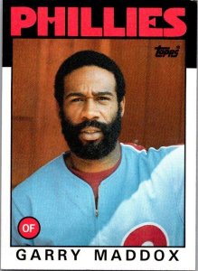 1986 Topps Baseball Card Garry Maddox Philadelphia Phillies sk2599
