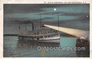 City of Cincinnati Lake Chautauqua, NY USA Ship 1924 