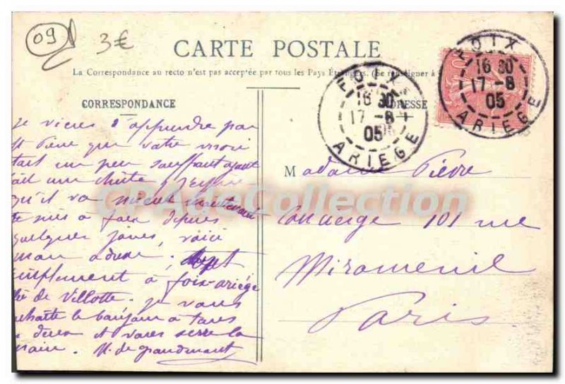 Postcard Old Rock Foix Ariege Foix