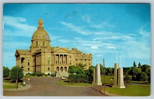 Provincial Parliament Buildings, Edmonton, Alberta, Vintage 1960 Chrome Postcard