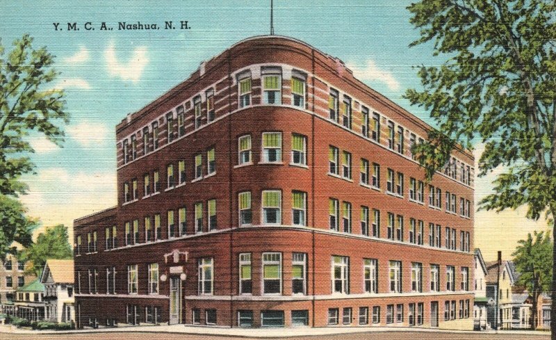 Vintage Postcard Y.M.C.A. Building Historical Landmark Nashua New Hampshire NH