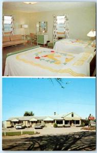 ANGOLA, Indiana IN   Roadside TRI STATE MOTEL  Interior 1960  Postcard