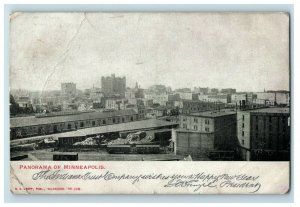 C.1910 Indiana Trust Co. Presidents Autograph Panorama Minneapolis Postcard P170 