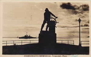 Fisherman's Memorial Gloucester Massachusetts 1948 Real Photo