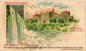 PC CPA US, NY, NIAGARA FALLS, SHREDDED WHEAT, VINTAGE LITHO POSTCARD (b6427)