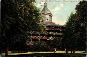 Postcard Main Building, Soldier's Home in Hampton, Virginia~132227