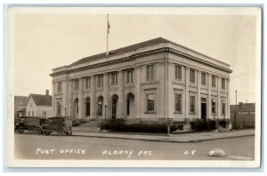 c1910's Post Office Building Cars Albany Oregon OR RPPC Photo Antique Postcard