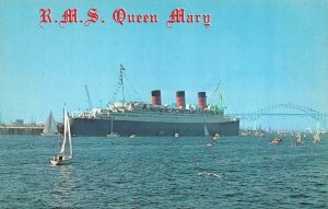 LONG BEACH, California CA   RMS QUEEN MARY~Converted Hotel~Restaurants  Postcard