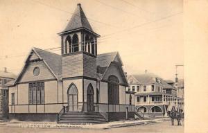 Wildwood New York First Baptist Church Street View Antique Postcard K28008