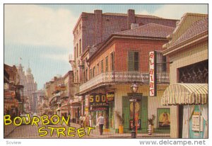 French Quarter on Bourbon Street, 500 Club, New Orleans, Louisiana, PU-1967