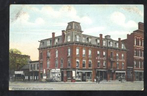 CORTLAND NEW YORK DEXTER HOUSE OWL CORNER DRUG STORE VINTAGE POSTCARD NY