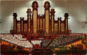 Interior Mormon Tabernacle Temple Square Salt Lake City Utah UT Postcard VTG UNP 