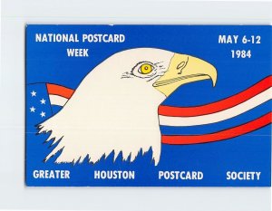 Postcard Migisiwa Bald Eagle Greater Houston Postcard Society May 6-12 1984