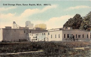 J59/ Eaton Rapids Michigan Postcard c1910 Cold Storage Plant  326