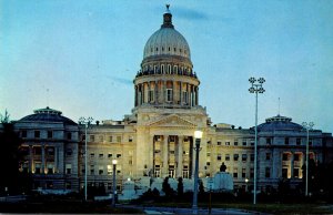 Idaho Boise State Capitol Building At Night