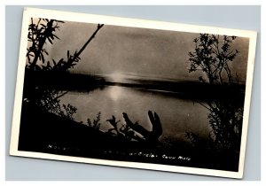 Vintage 1930's RPPC Postcard Sun on the Yukon Circle Alaska