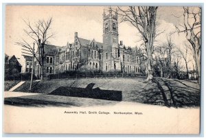 c1905 Assembly Hall Smith College Building Clock Tower Northampton MA Postcard 