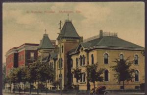 St Nicholas Hospital,Sheboygan,WI Postcard 